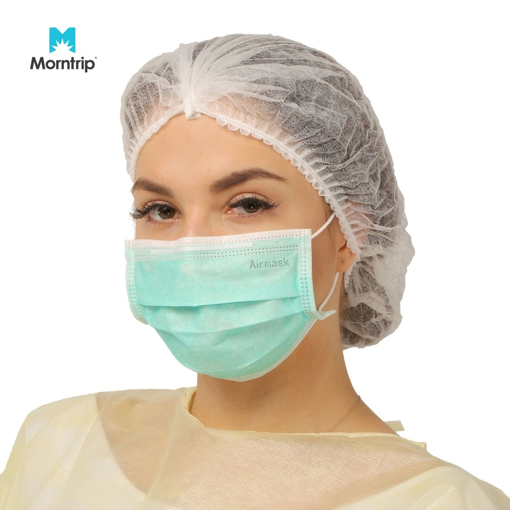 Surgical Medical CE ISO Strip Surgeon Clip Caps Head Hair Net Mob Cap Disposable Non Woven Bouffant Cap for Food Processing