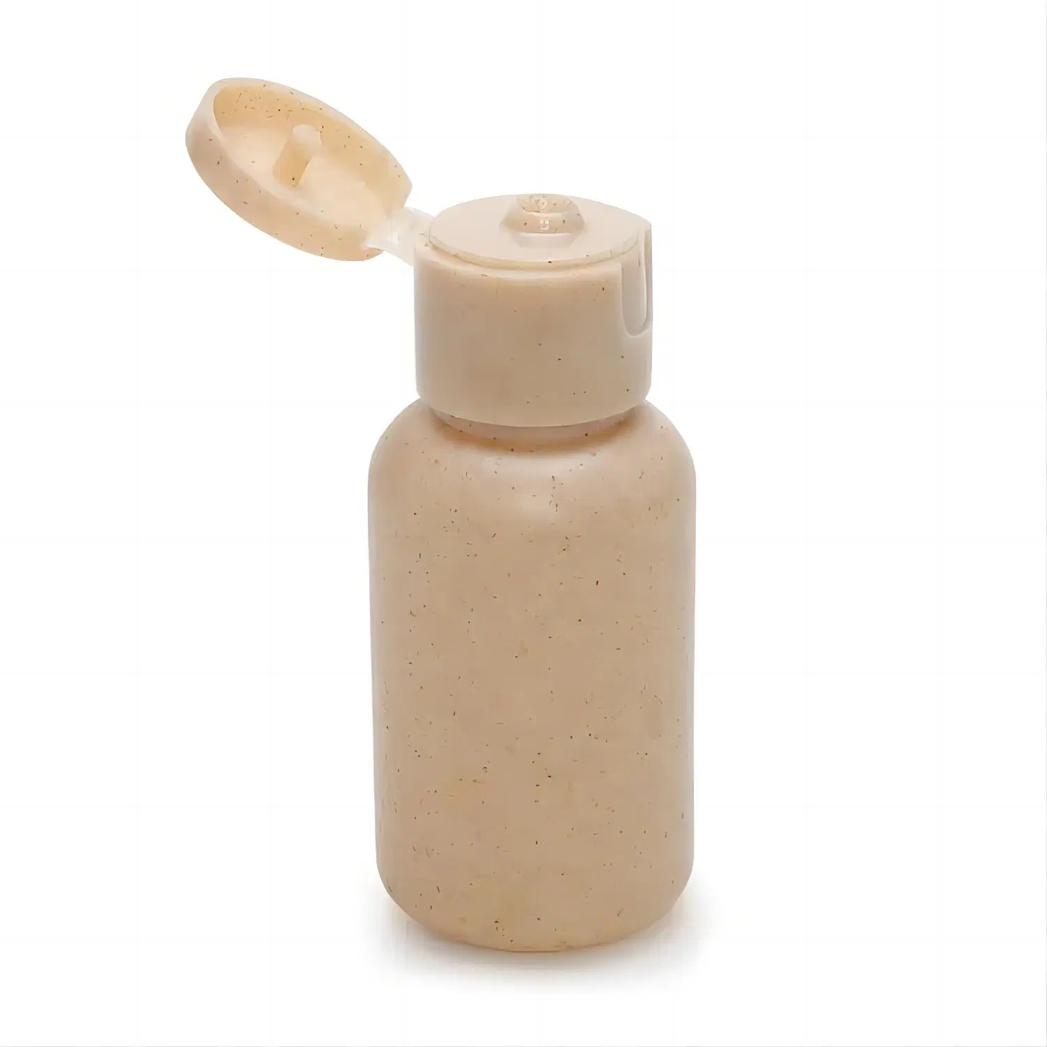 Eco-Friendly Biodegradable 30ml Cosmetic Container Wheat Straw Round Travel Squeeze Lotion Bottle