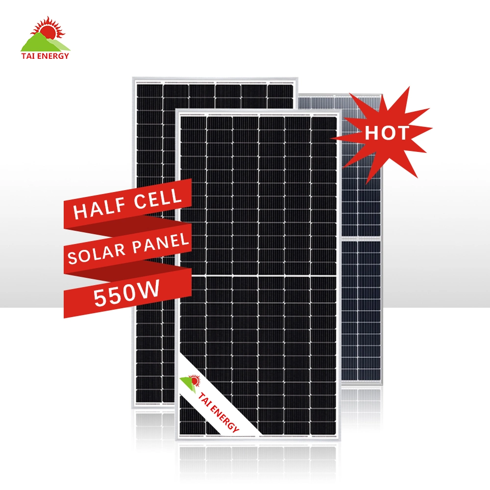 Tai Energy Half Cell 144PCS 182mm Wafer 520W 525W 530W 535W 540W 545W 550W off Grid Solar Power System Good Price Top Quality on Grid A Grade Solar Panel