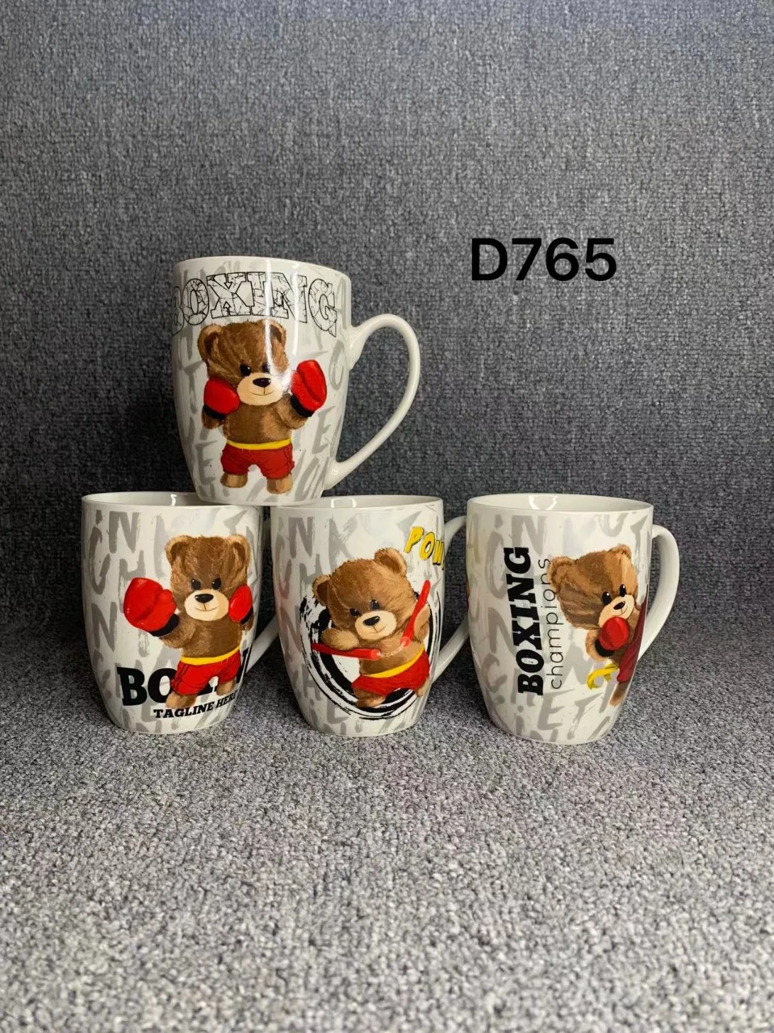 Promotional Printed Cute Animal Cofffee Tea Cup Ceramic Drinking Mugs