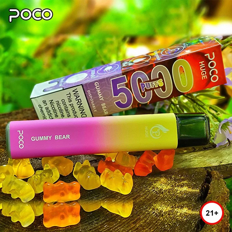 5000puffs recargable poco enorme lápiz vaporizador personalizado bobina de malla 0/2/5% Lápiz desechable NIC VAPE con 15ml VAPE Juice USA Warehouse