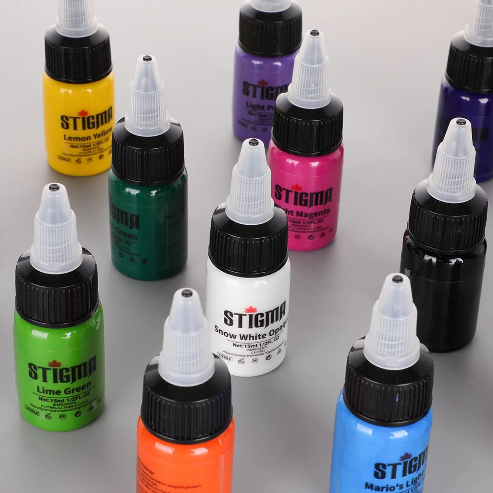 Set de tinta corporal permanente resistente al agua Stigma Personaliza las tintas de tatuaje