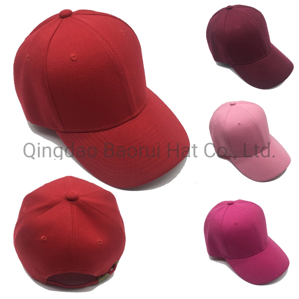 Red acrylic Blank Baseball Sport Caps Fashion Hats