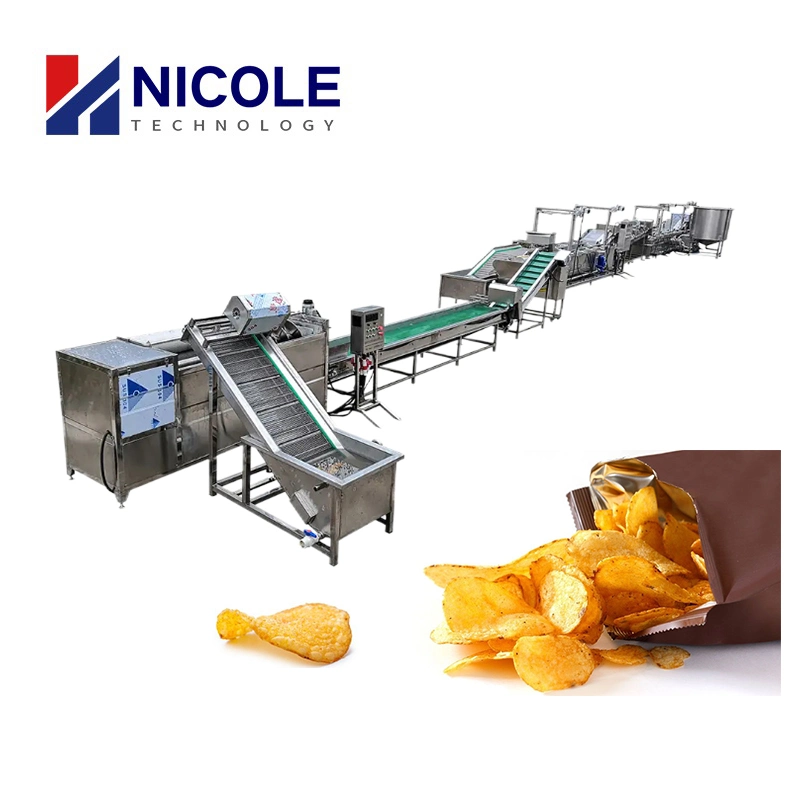 Fabricante China Fresh papitas fritas de la máquina Línea de producción de patatas fritas congeladas