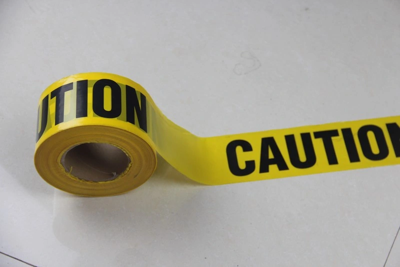 Wholesale/Supplier Security PVC Police Safety Caution Barricade Barrier Black and Yellow Hazard Warning Tape