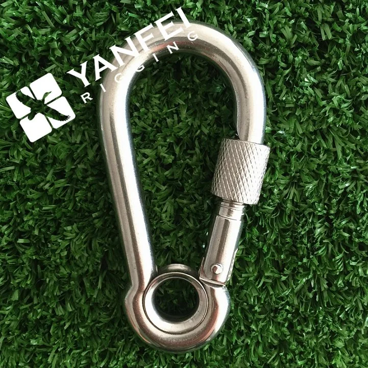 Stainless Steel AISI316/304 Spring Snap Hook with Eyelet