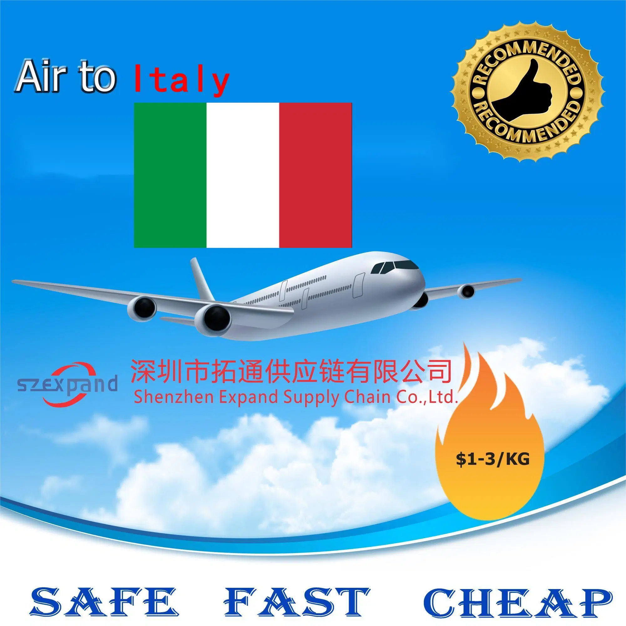 Alibaba/1688 Express Air/Sea/Railway/Truck Cargo/Freight/Shipping Container LCL Forwarder/Agent From China to Europe, Rome, Italy Amazon/Fba DDP/DDU Logistics