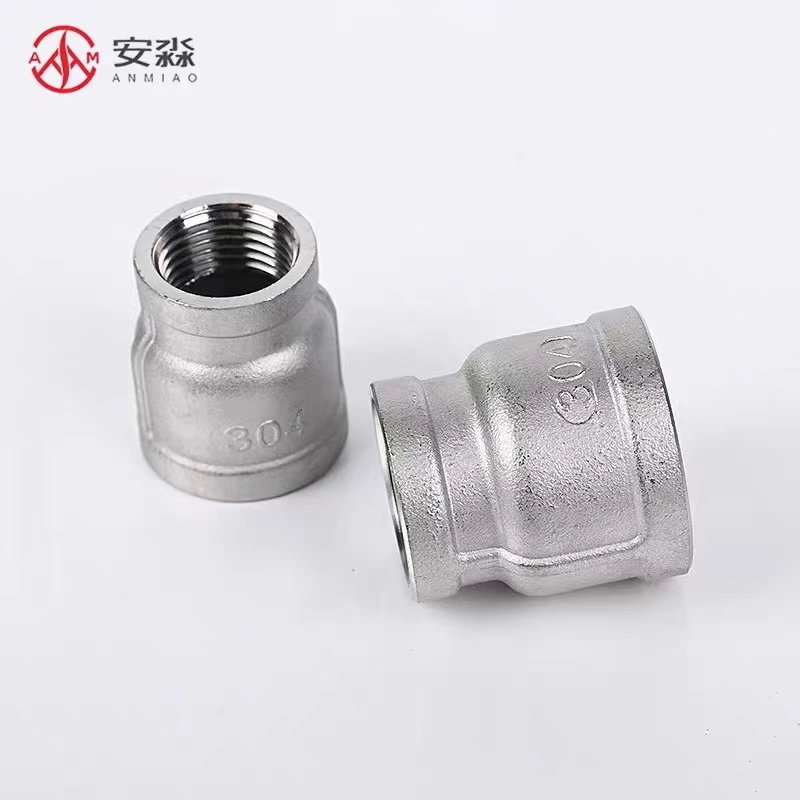 Anmiao Stainless Steel Threaded Reducer Coupling Socket Banded Water Pipe Fitting