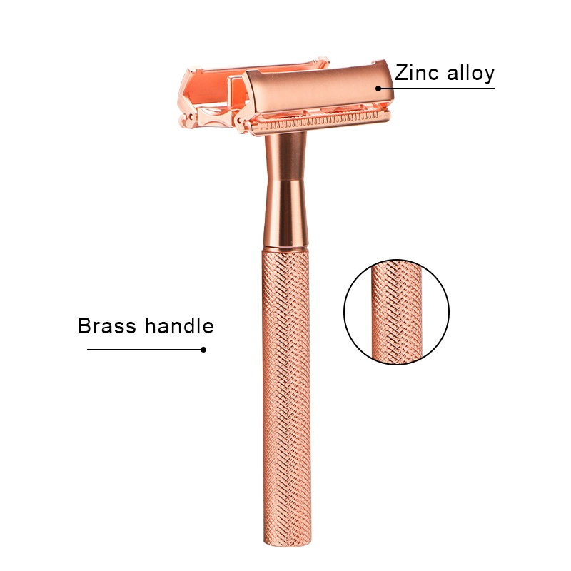 Wholesale/Supplier Double Edge Butterfly Safety Razor Rose Gold Shaving Butterfly Razor