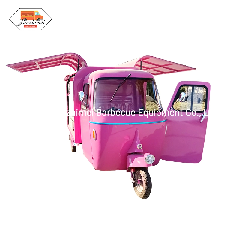 Motorcycle Electric Tricycle Piaggio Ape Food Truck for Coffee Sale