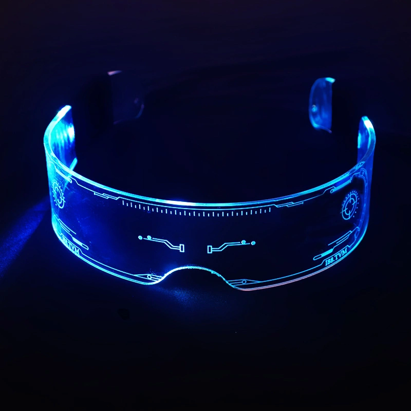 LED Visor Glasses with 7 Colors Futuristic Glasses 4 Modes Light up Glasses