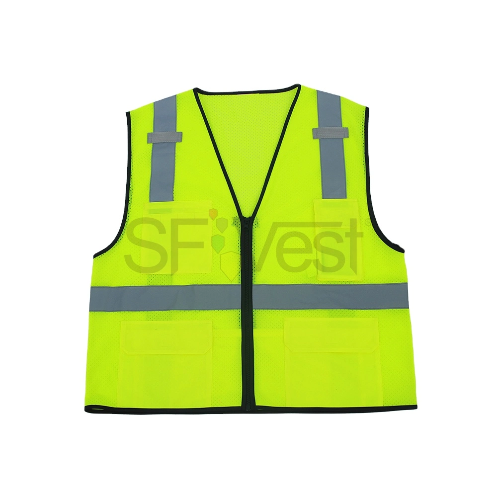 Promotion Safety Clothing for Men Hi Visibility Reflective Vest Construction Workwear Traffic Warning Waistcoat Security Uniform