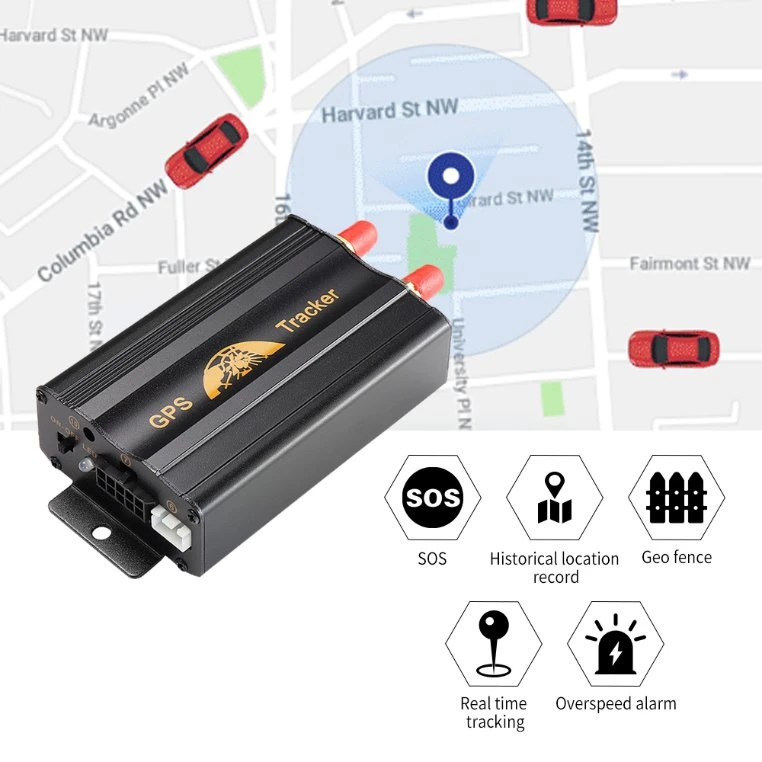 Sin cuota mensual Tk103b Rastreador GPS de coche con Ultra-Sonic Sensor de combustible