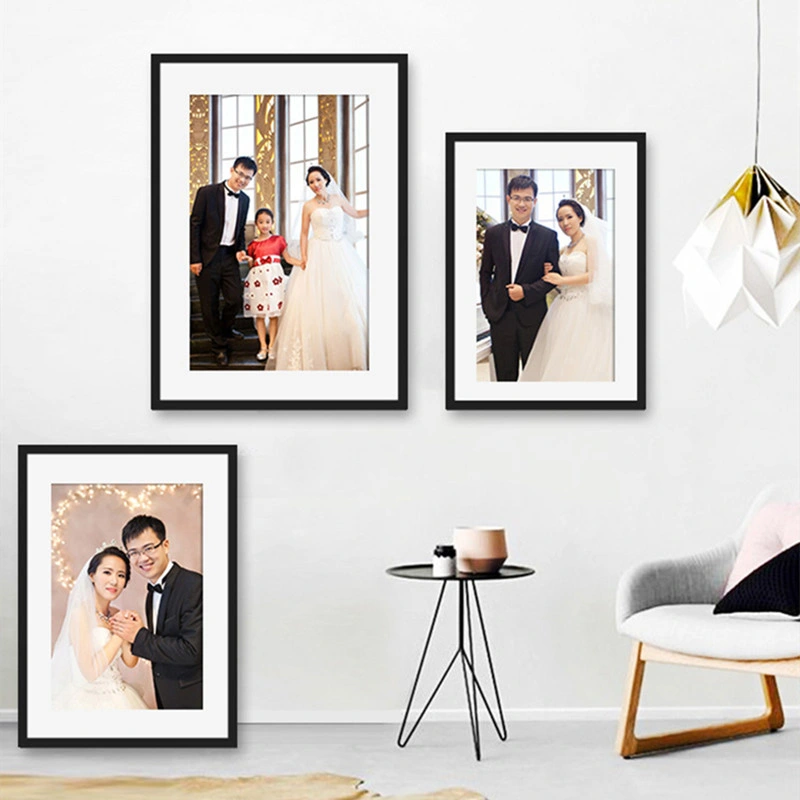 El marco de fotos de madera sólida pared cuelgan el marco de imagen se puede personalizar el marco de fotos 0703