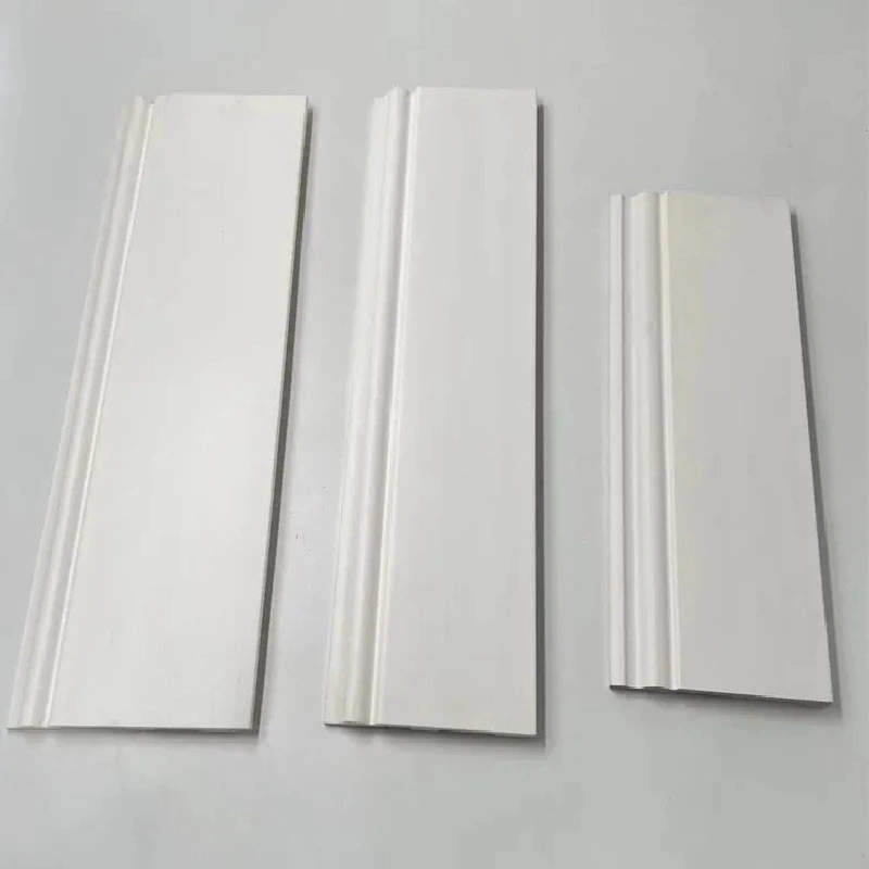 Modern White Skirting PS Mouldings Lines Plastic Baseboard Flooring Molding Skirting