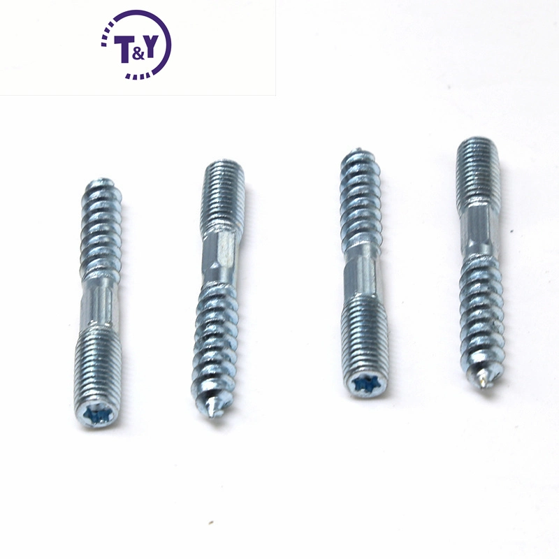 Zinc Steel Solar System Double Threaded Solar Screw Roofing Hook Bolt for Solar Mounting