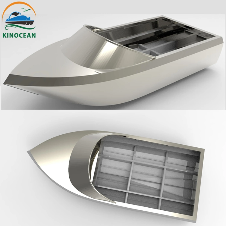 Kinocean New 15FT Aluminum Sled Flat Bottom Tunnel Jet Drive Jon Boat for Sale