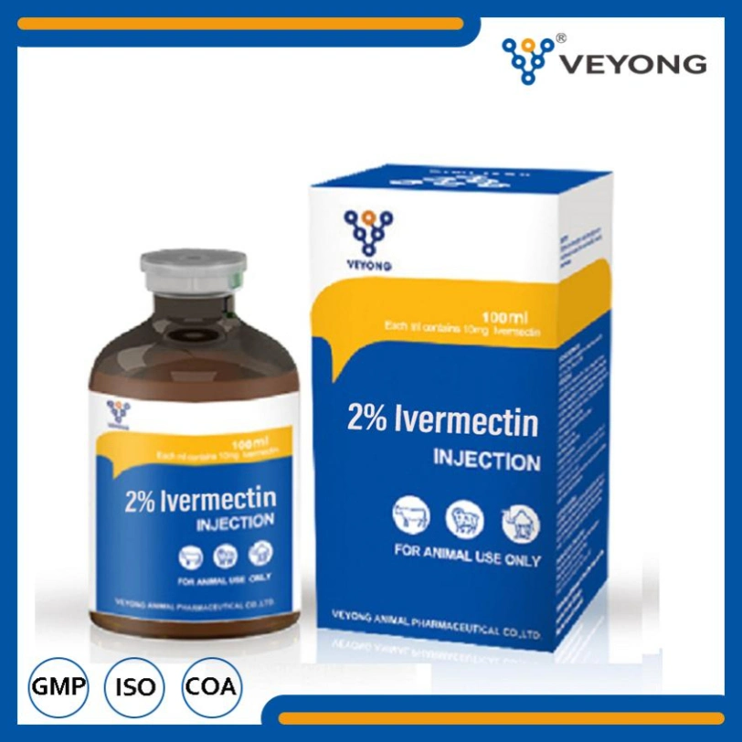 Pharmaceutical Medicine 2% Ivermectin Injection for Veterinary with GMP Cep FDA