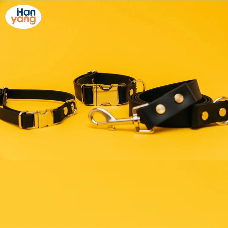 Hanyang Muestra gratuita artículos para mascotas El Diseñador de lujo del fabricante Mayorista/Proveedor de PVC resistente al agua personalizados personalizados collares de perro y correa Set