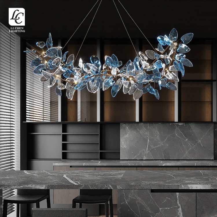Style moderne couleur personnalisée Hôtel métallique contemporain lustres suspension lampe