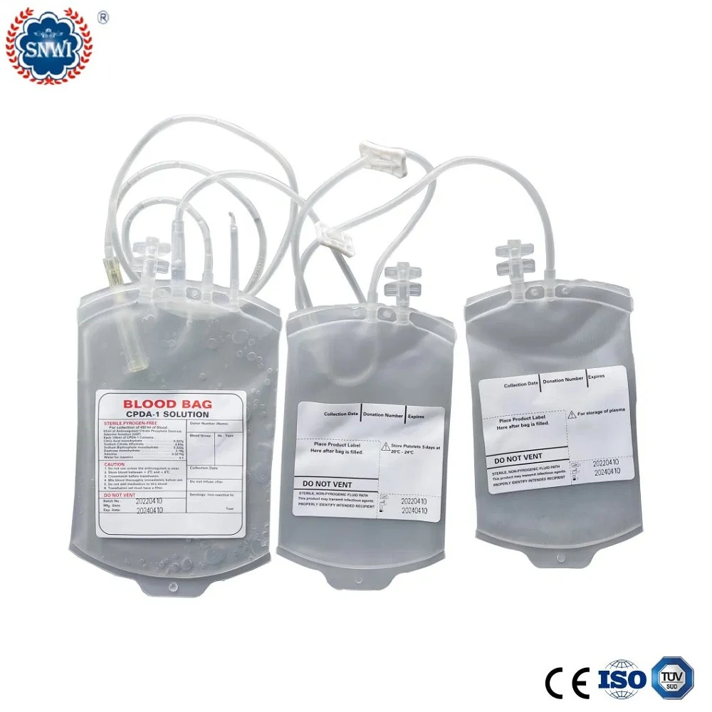 China Manufacturers High quality/High cost performance  Disposable Medical Supplies PVC Blood Collection Transfusion Bag