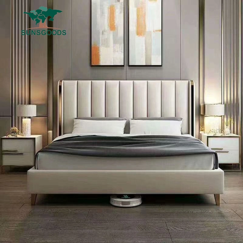 Modern Mattress Sofa Hotel MDF Wooden Home Bedroom Furniture King Wall Bed