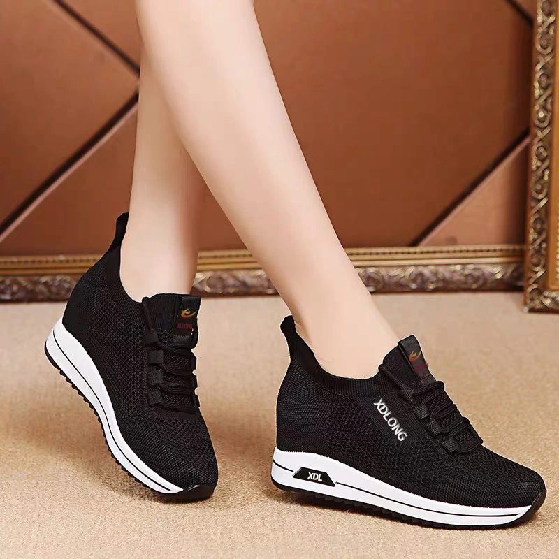 2023 Summer New Height Increase Fashion Flyknit Breathable Sneakers