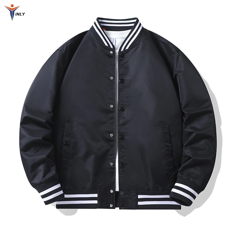 Custom Logo Baseball Loose Casual Varsity Sport Jersey Jackets Baseball Solid Bomber Winter Warm Jacket