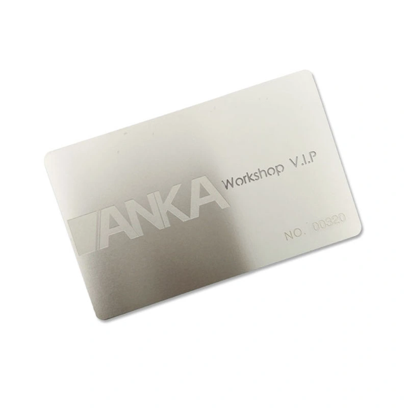 Cr80 Custom Blank Laser Engraved Printing Metal Card Stainless Business Card