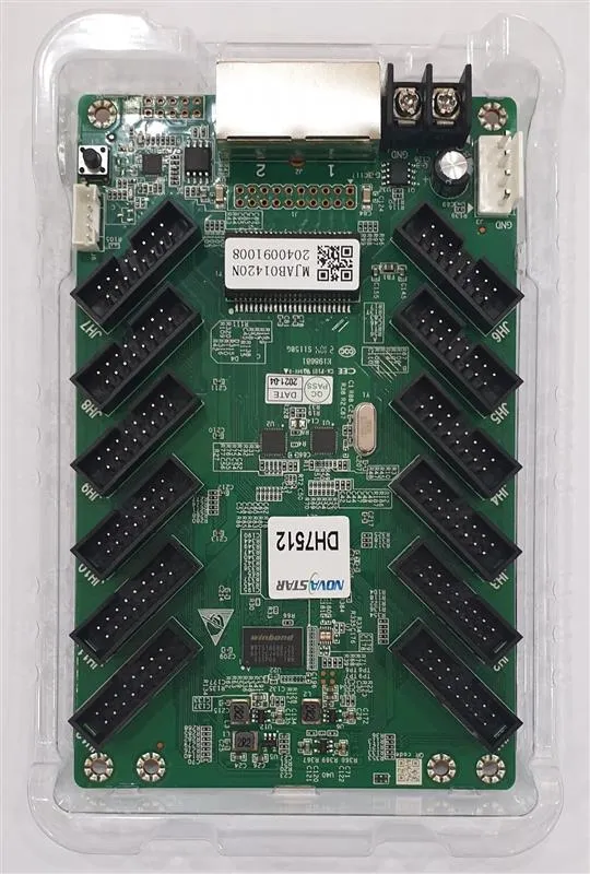 Plein écran LED de couleur de la carte de réception de l'écran LED Novastar DH 7512 Carte de récepteur avec 12 ports hub75e