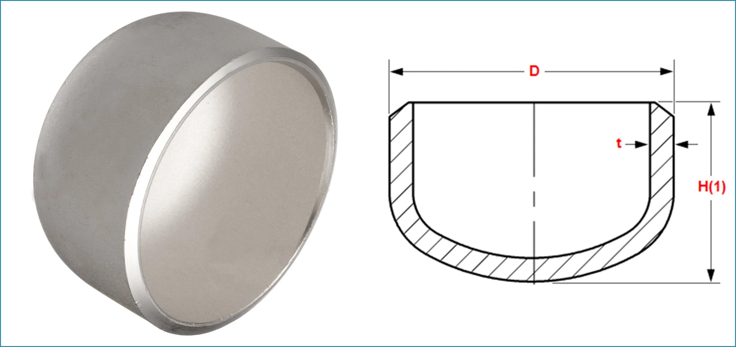 ASTM A403 WP304L 4" Std Tubo de acero inoxidable Tapas de montaje