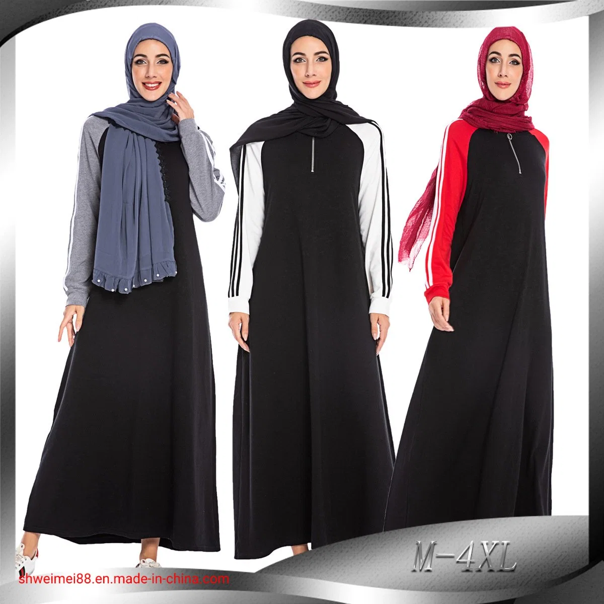 Турецкой мусульманской исламской хиджаба платья женщин зимняя одежда производителя спортивной одежды