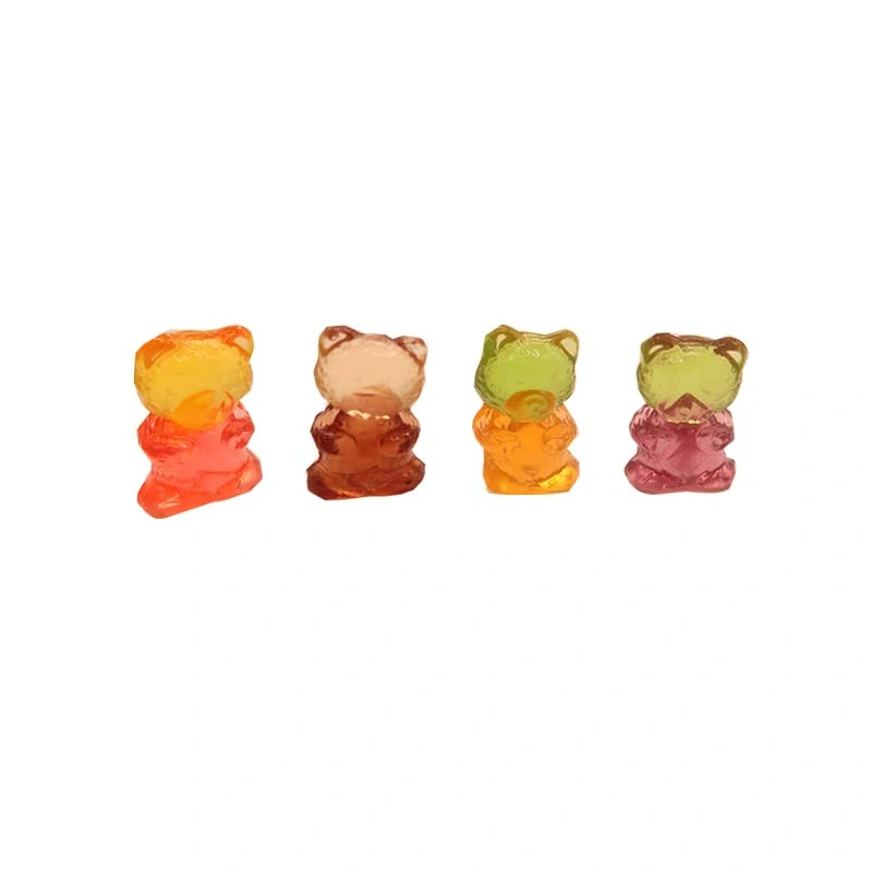 Masa suave forma de oso dulce sabor a muti-fruta Gummy relleno de mermelada Caramelos