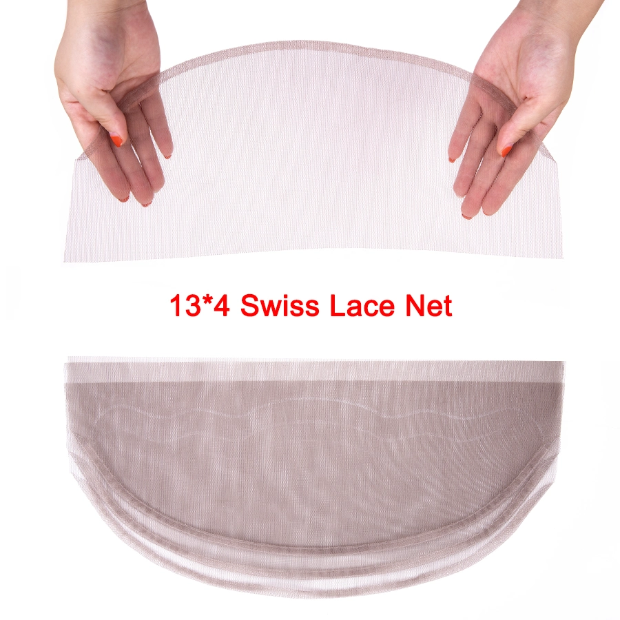 Großhandel Preis Hand-Woven 13X4 Zoll Swiss Lace Verschluss frontale Basis Haarteil Netz für die Herstellung von Spitze Perücken Kappe Verschluss Zubehör