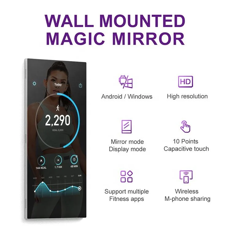 Promotion publicitaire Digital Samll Girl maquillage miroir pour Fitness Display