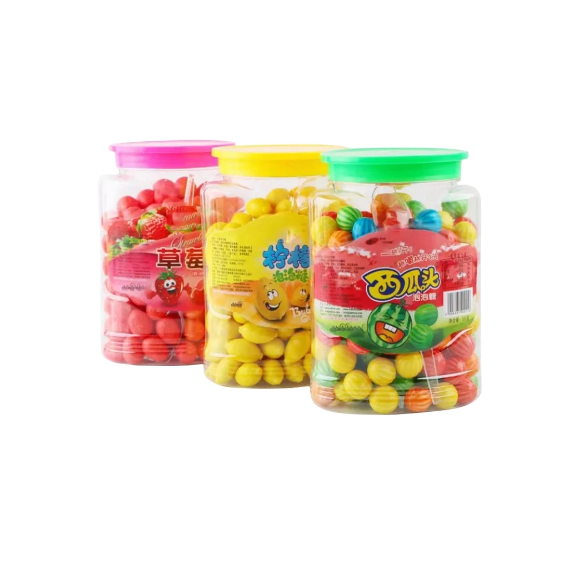 Bon marché différents fruits forme fruit saveur Bubble Gum Candy grossiste