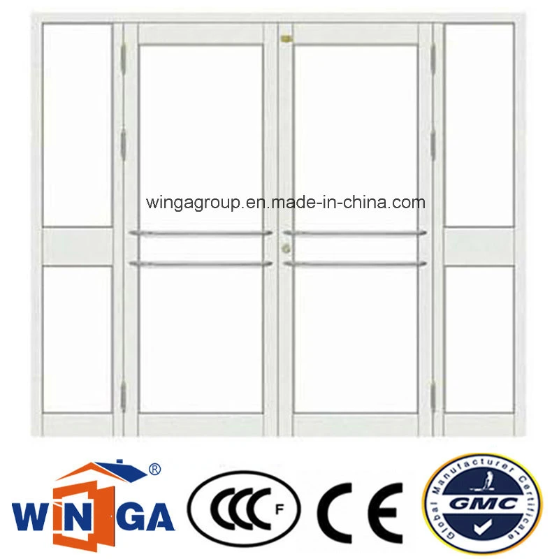 Entry Security Metal Steel Iron Glass Door for Outside (W-GD-30)