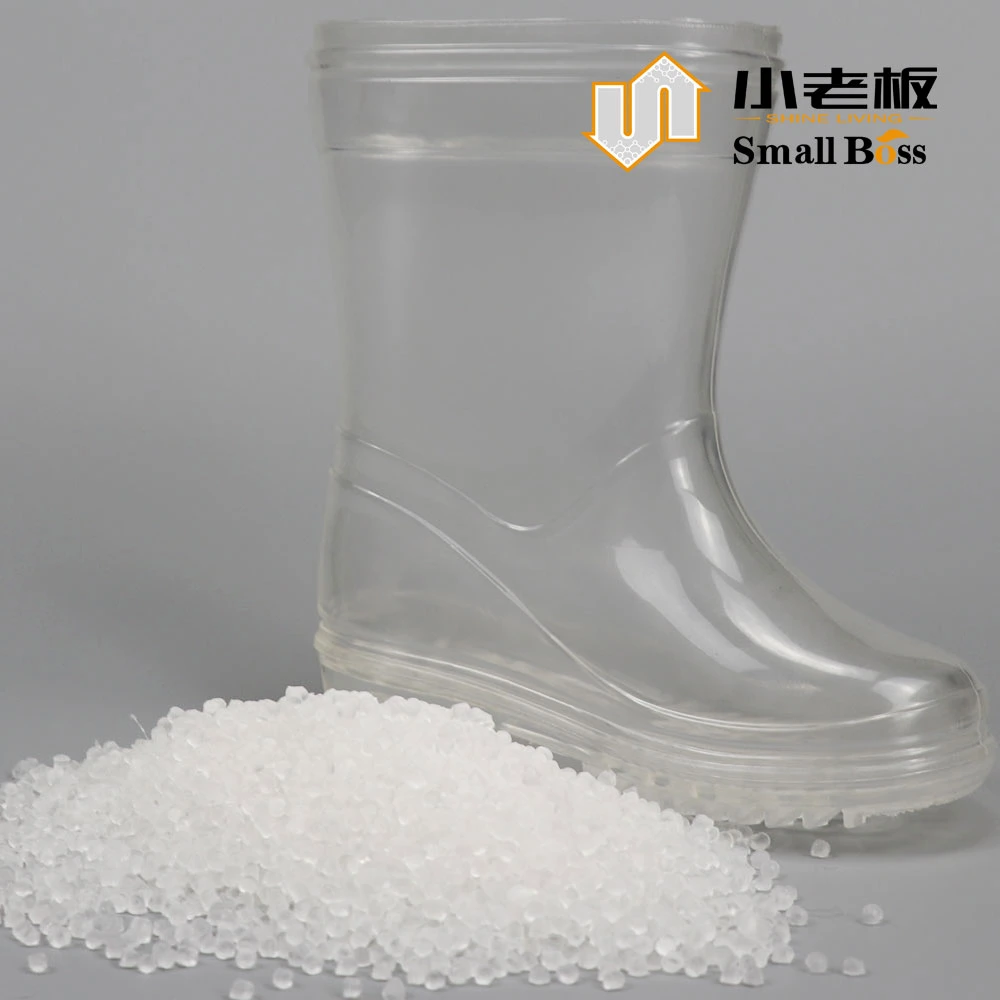Gránulos de PVC Cristal Soft/compuesto de PVC para el calzado único dureza Shore A 55 65 75