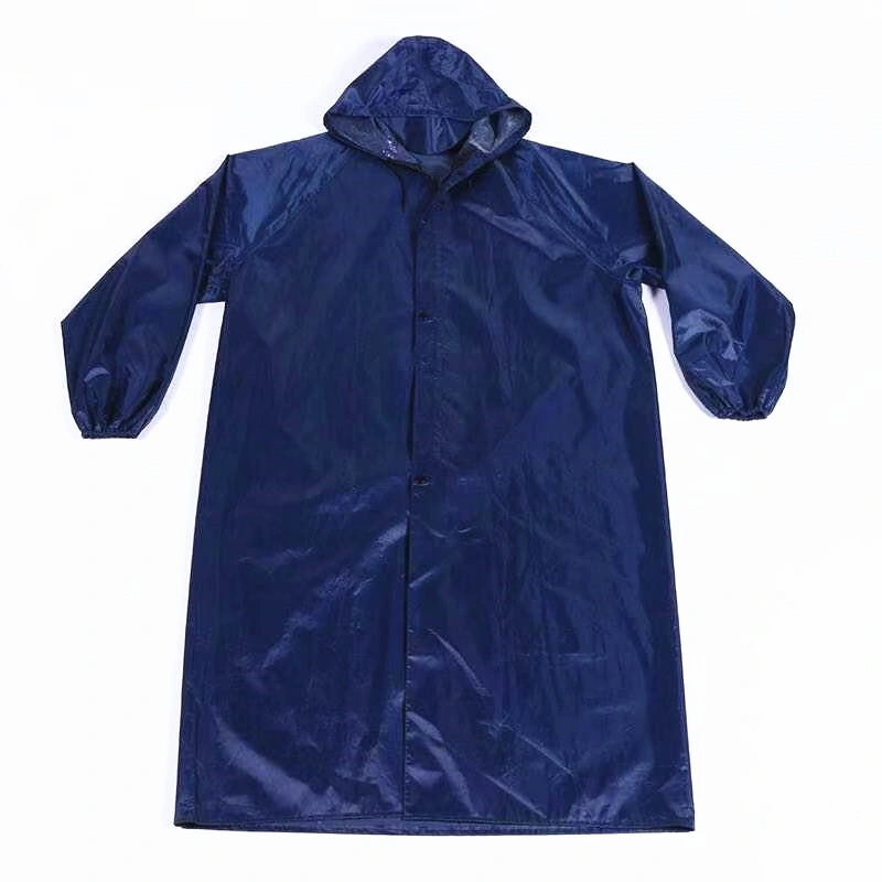 Chaqueta impermeable Azul marino PE Chubasquero Chubasquero largo Chubasquero largo Poncho