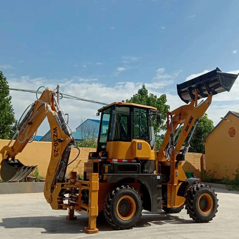 Factory Supply Directly Small Skid Steer Loader with Weichai Engine 6ton 7ton 8ton Wheel Backhoe Loaders Front End Loader