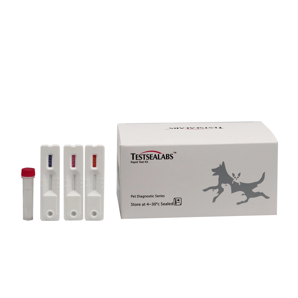 Kit de test rapide Canine antigènes du virus parainfluenza CPIV Ag de test