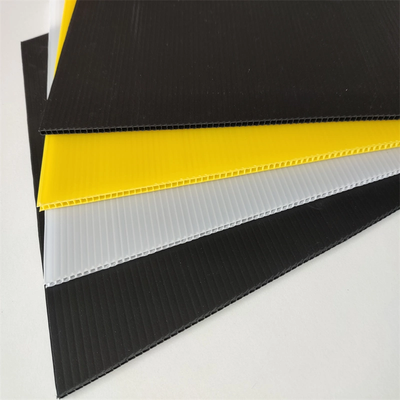 Black Recycled PP Twin Wall Plastic Corflute Floor Protection Sheet