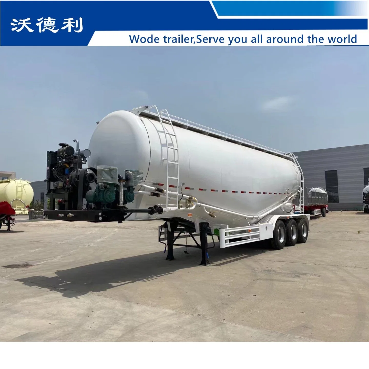 3axles Cement Semi Trailer Bulk Powder Tank for Sale