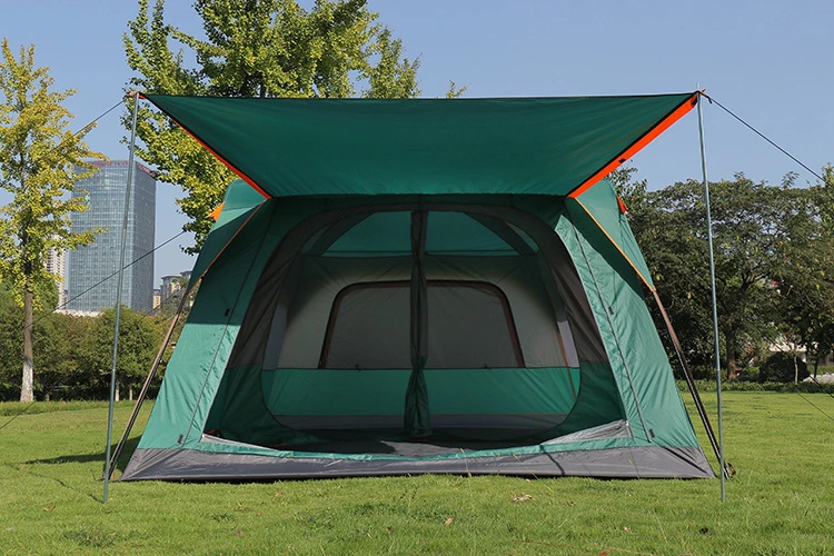 Big Size Polyester Fabric 5-6 Person Double Layer Windproof Family Camping Tent