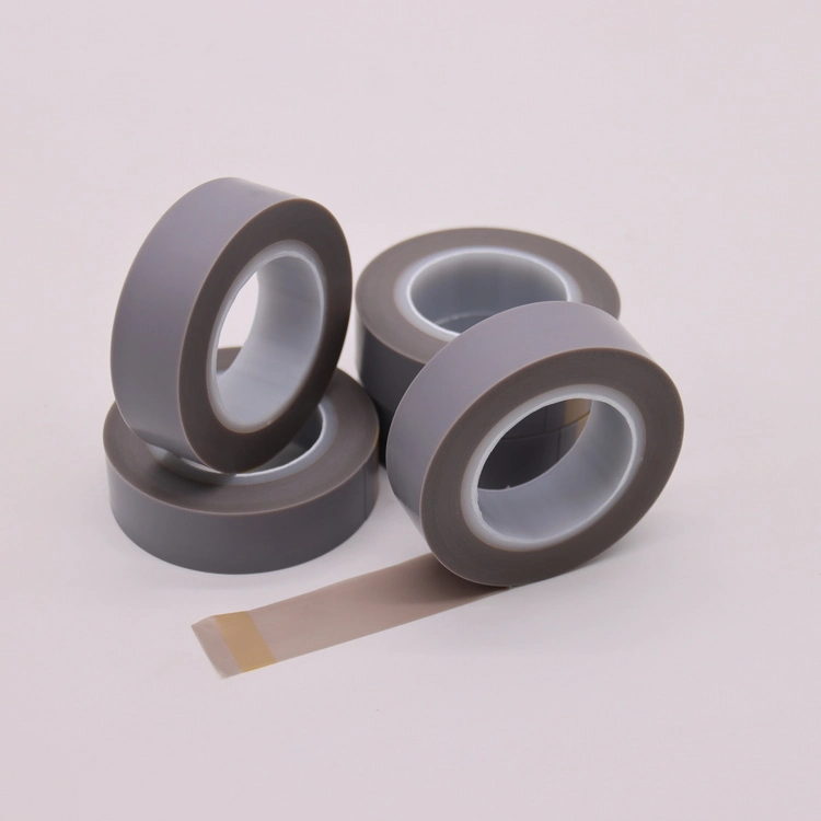 High quality/High cost performance  Grey 0.08mm Thickness Skived PTFE Film Silicon Adhesive Tape