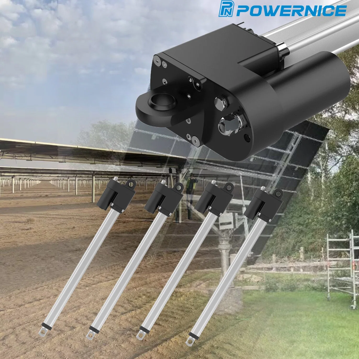 High Thrust Industrial Grade Solar Tracker Electric Actuator with 40000n Thrust for 1p or 2p Configuration PV Bracket