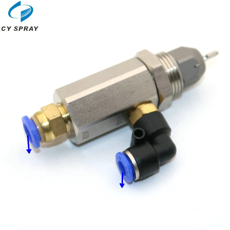 SK508 80 Degree Stainless Steel Ultrasonic Nozzle, , High Quality Water Air Atomizing Mixing Nozzle