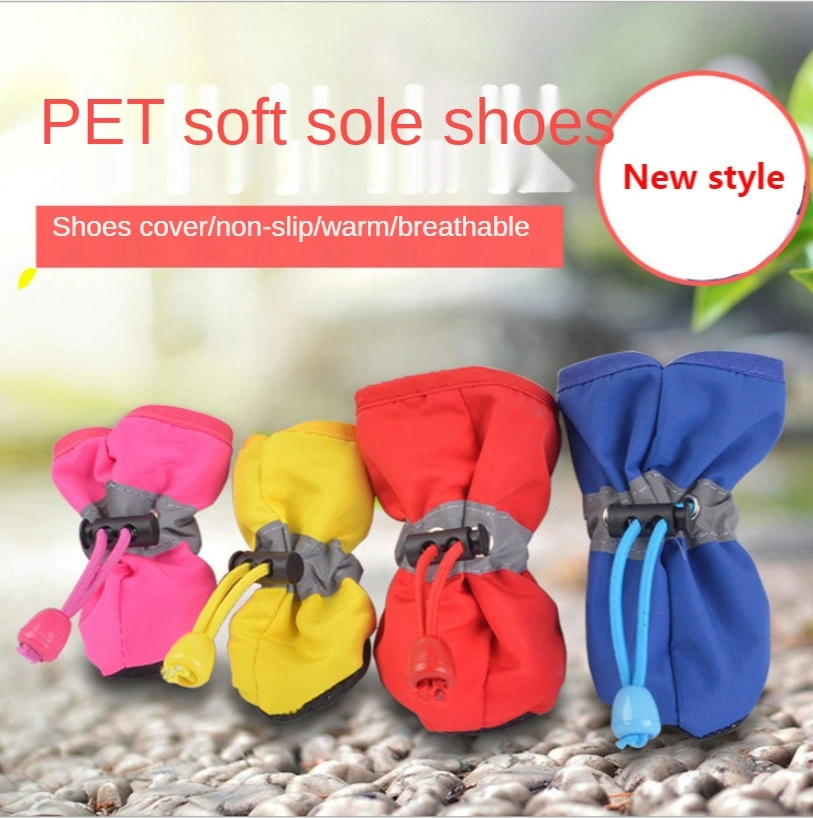 Pet Accessory 4 Sets Warm and Soft Pet Dog Shoes Anti-Slip Fashion Dog Shoes Dog Boots
