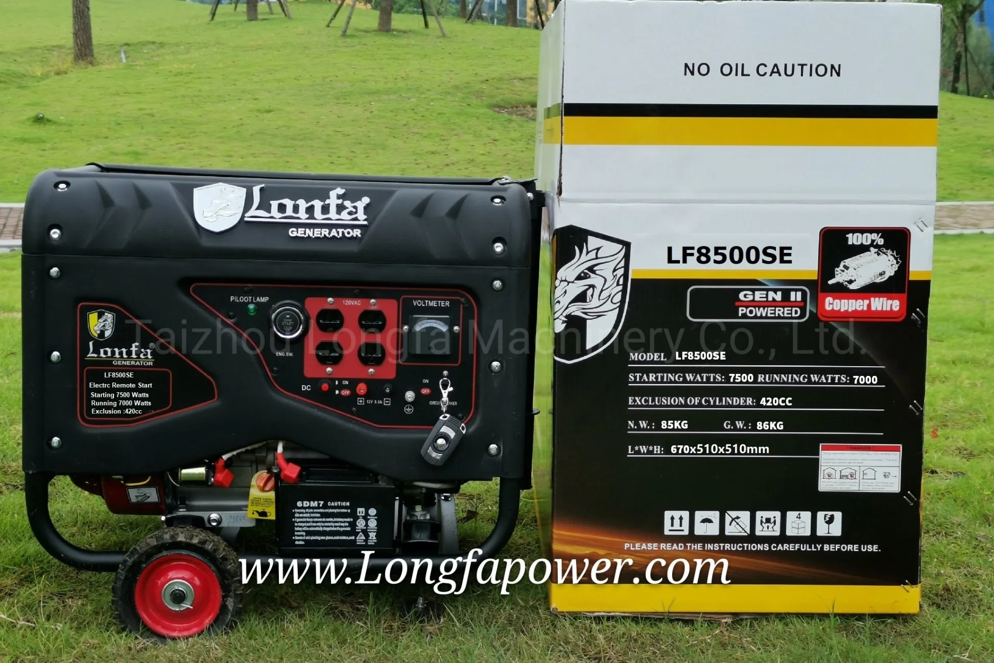 Semi Closed Silent Dual Fuel 8000 Watt Gasoline Gas Propane Portable Generator with EPA