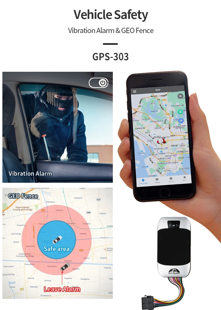 2023 Cheap Car GPS Tracker Tk303 Real Time Tracking System Baanool with Voice Monitoring Sos Button Acc